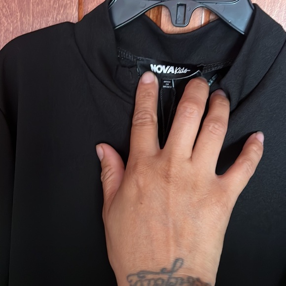 Fashion nova kids mini top level jumpsuit black /green - Picture 4 of 4